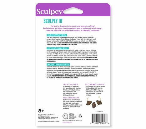 Sculpey III   12 Piece Naturals Multi-pack 