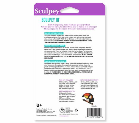 Sculpey III  12 piece Classic Colors Multi-pack 