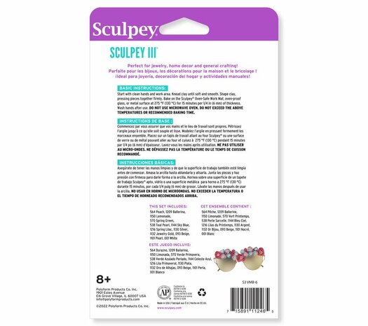 Sculpey III   12 Piece Brights Multi-pack