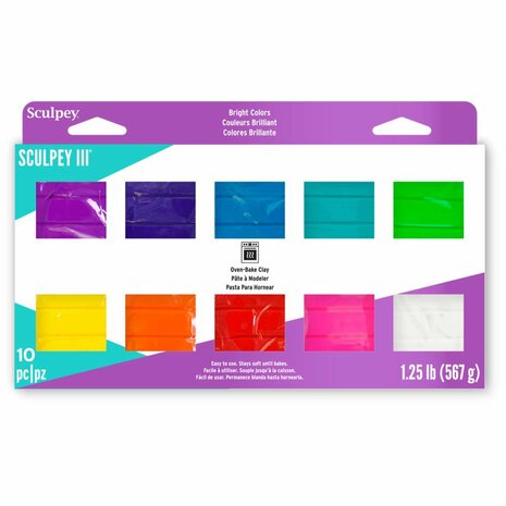 Sculpey III   10 Piece Brights Multi-pack